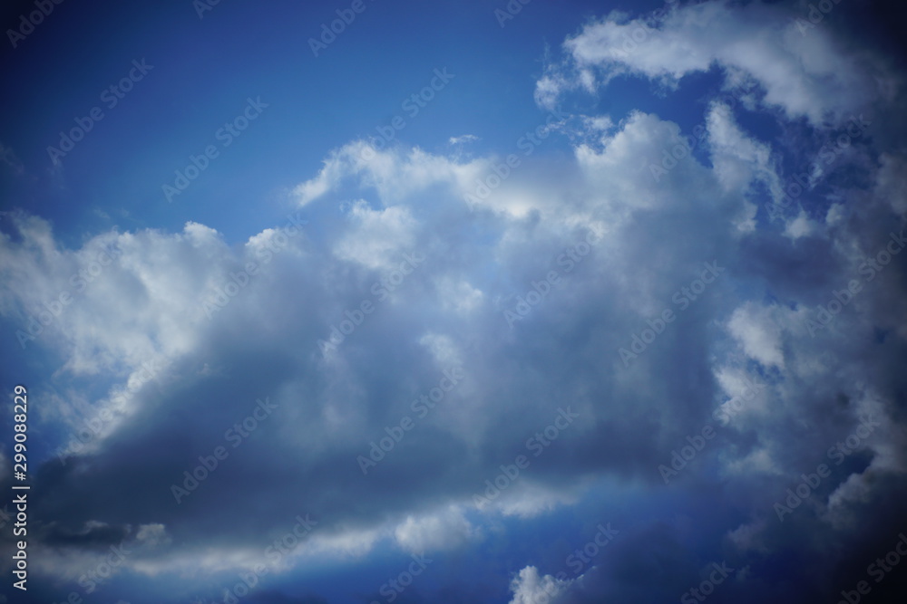 blue sky with white clouds