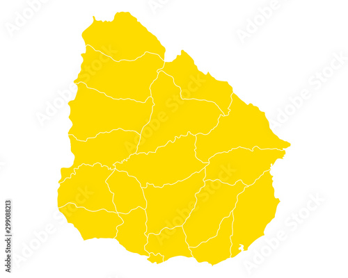 Karte von Uruguay