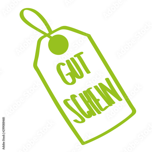 Handgezeichneter Gutschein-Anhänger in hellgrün