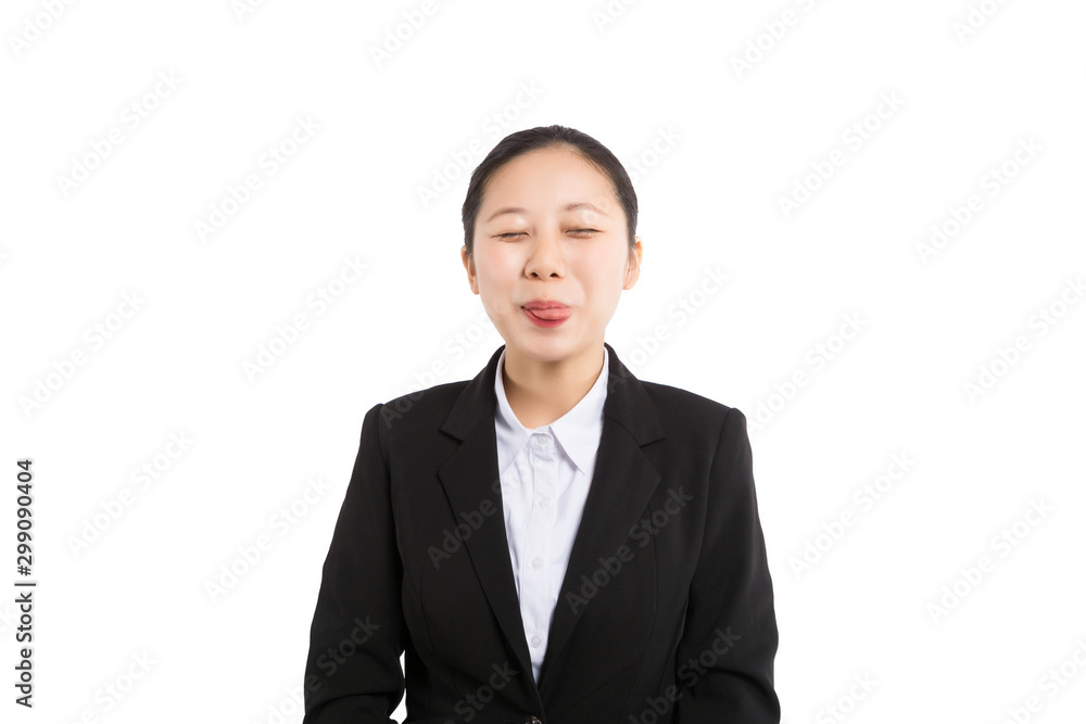 Modern business woman in the office with copy space Modern business woman in the office with copy space