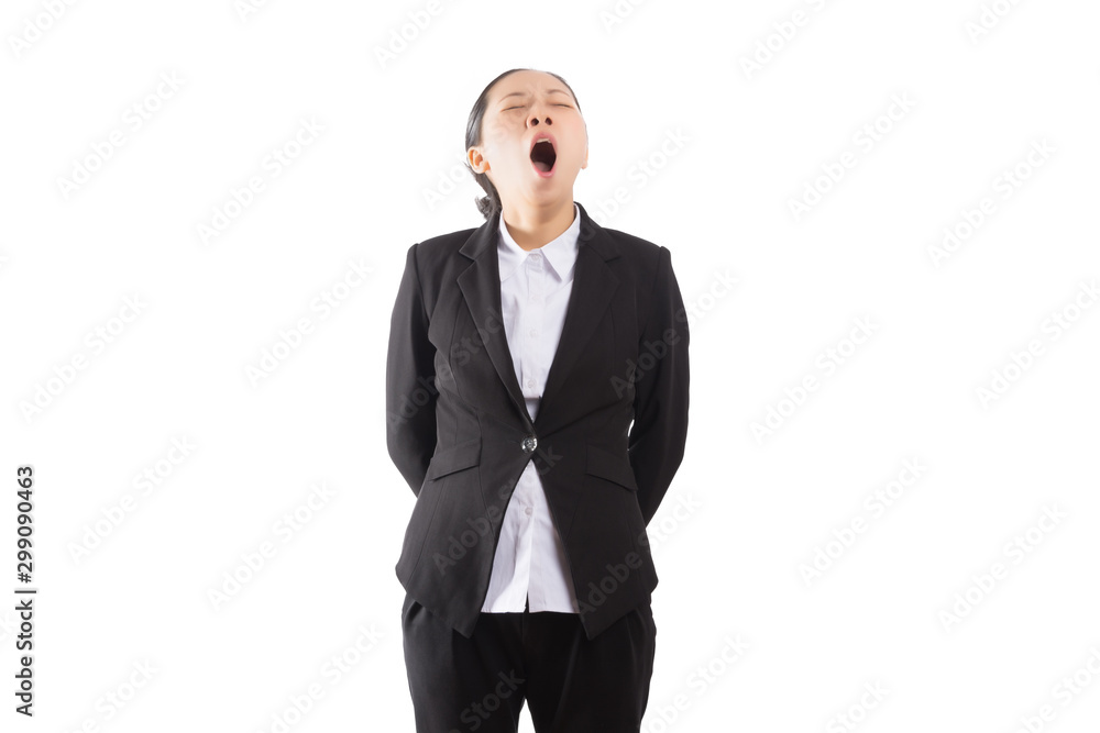 Modern business woman in the office with copy space Modern business woman in the office with copy space