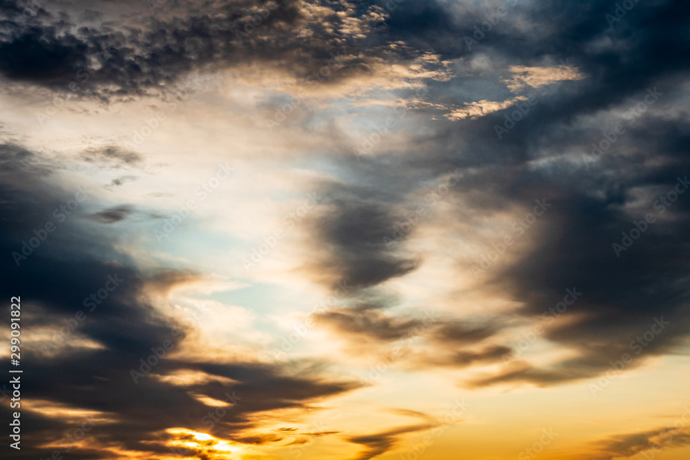 Obraz premium dramatic sky with clouds