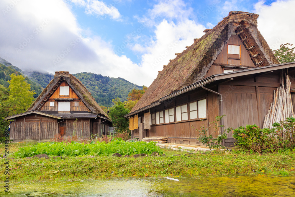 秋の白川郷 岐阜県白川村 Shirakawa-go in autumn Gifu Shirakawa village 秋の白川郷 岐阜県白川村 Shirakawa-go in autumn Gifu Shirakawa village