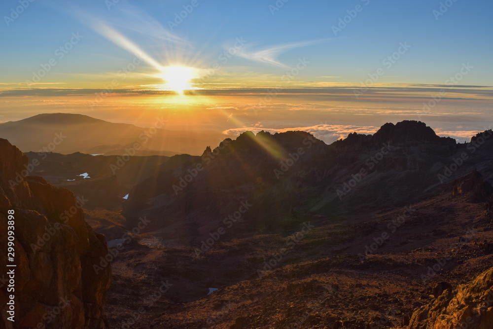 Sunrise at Point Lenana, Mount Kenya National Park 