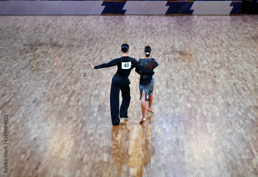 Naklejka premium pair dance competition