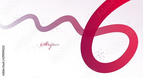 Abstract elegant red curvy thin lines vector abstract background, elegant light stripy design element, template for banner or poster and other ads.