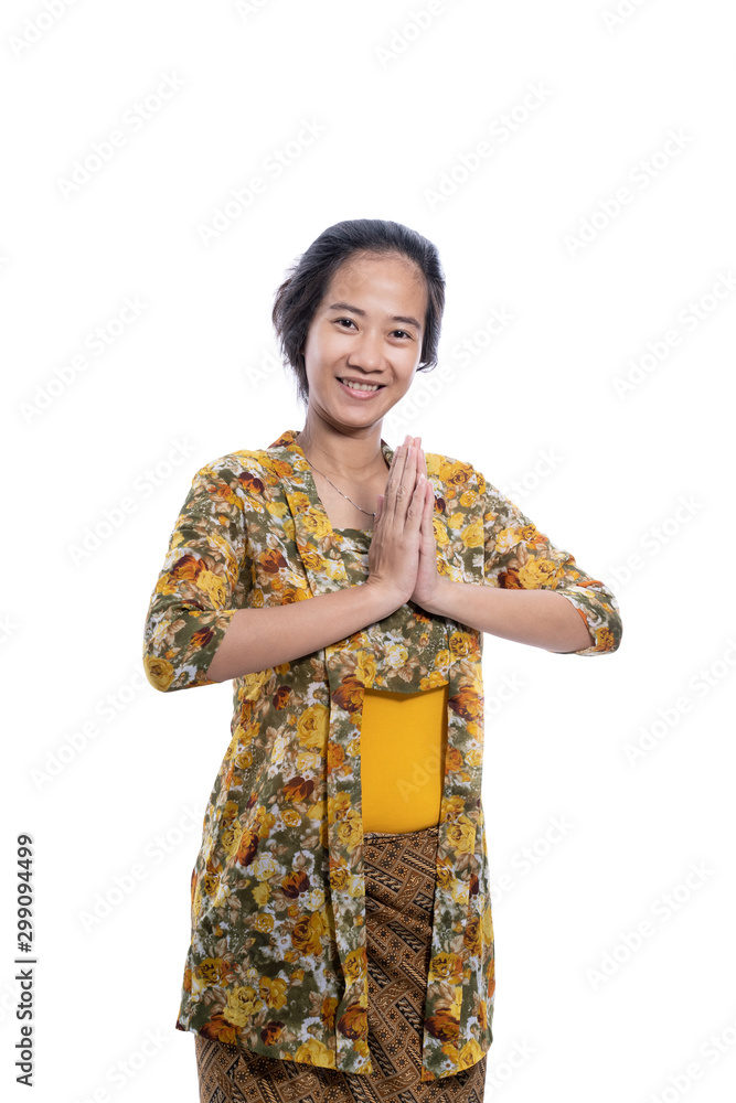 female in kebaya. portrait of asian indonesian woman wearing traditional javanese cloth. female in kebaya. portrait of asian indonesian woman wearing traditional javanese cloth.
