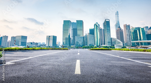 modern city shanghai skyline in daytime