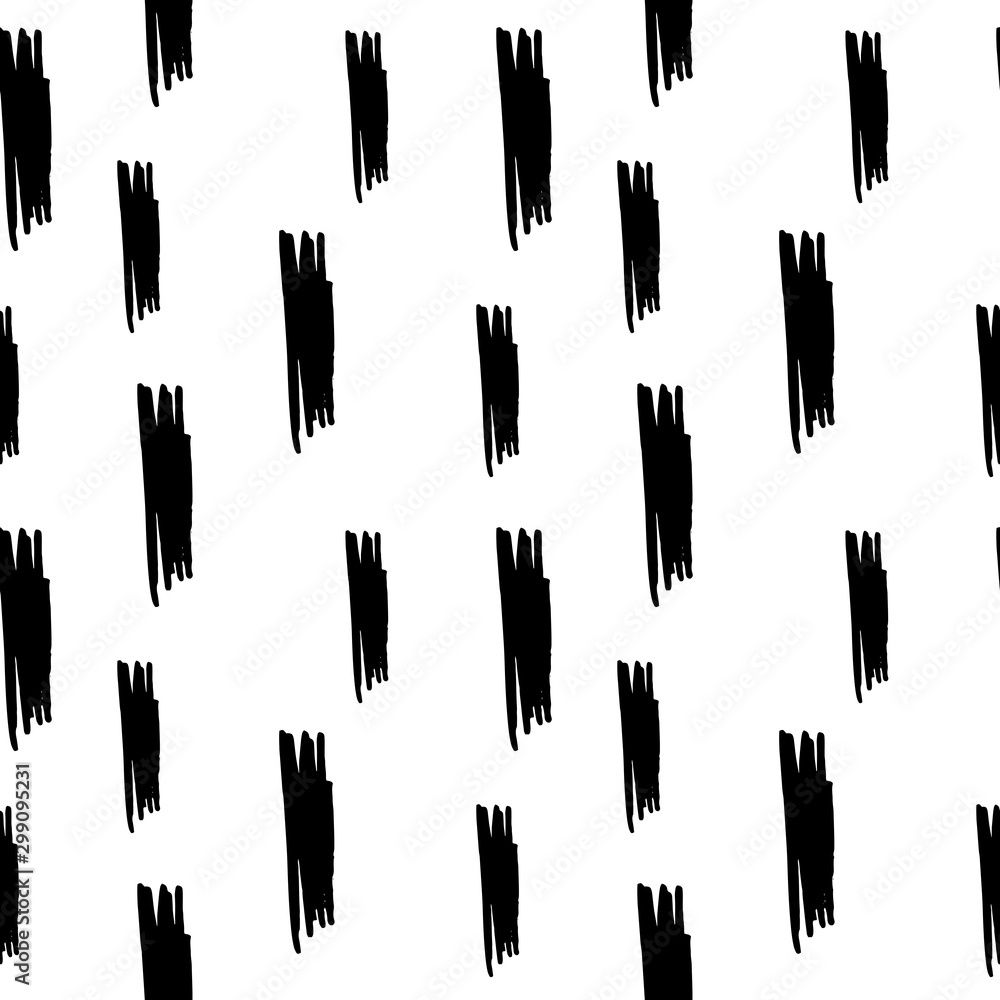 Ink brush strokes and lines. Grunge doodle brushes on white backdraund. Abstract seamless vector pattern. Ink brush strokes and lines. Grunge doodle brushes on white backdraund. Abstract seamless vector pattern.