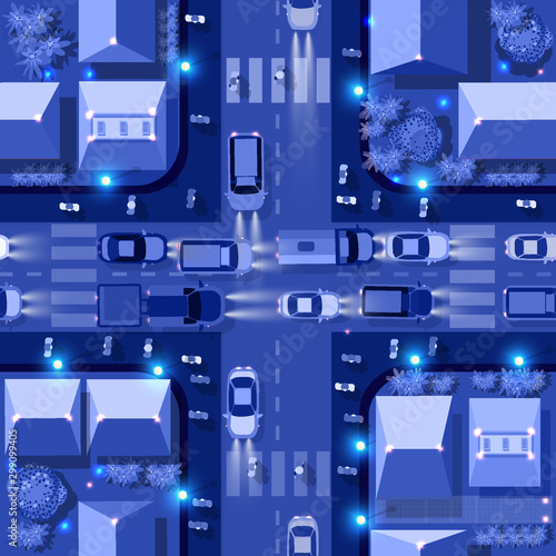 Ultraviolet building map top view city electric