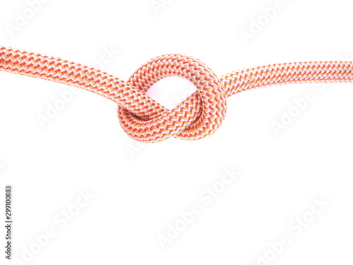 climbing rope on white background