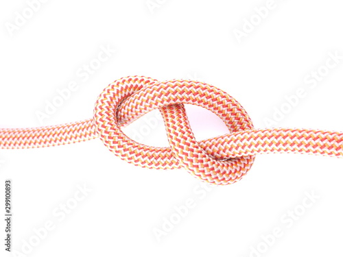 climbing rope on white background