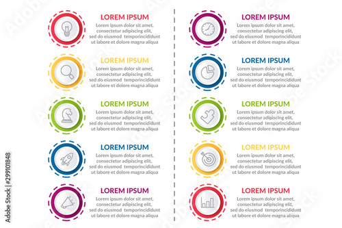 list infographic template design . business infographic concept for presentations, banner, workflow layout, process diagram, flow chart and how it work