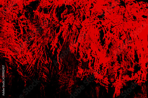Blood texture or background. Concrete wall with bloody red stains for halloween © phatthanit