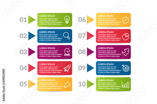 list infographic template design . business infographic concept for presentations, banner, workflow layout, process diagram, flow chart and how it work