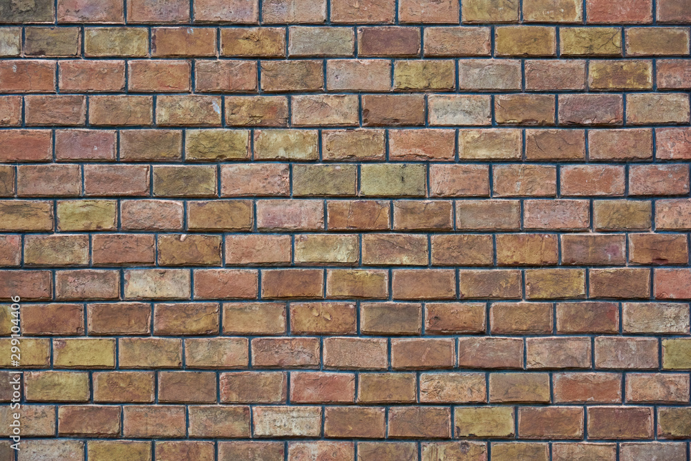 Obraz premium Red brick wall, оld brickwork. Texture of old ceramic brick. Texture, background.