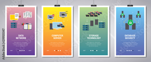 Data network, computer server and database security..
