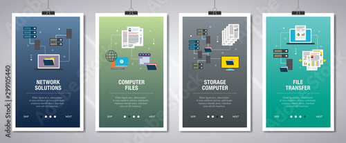 Network solutions, computer files, storage computer and file transfer