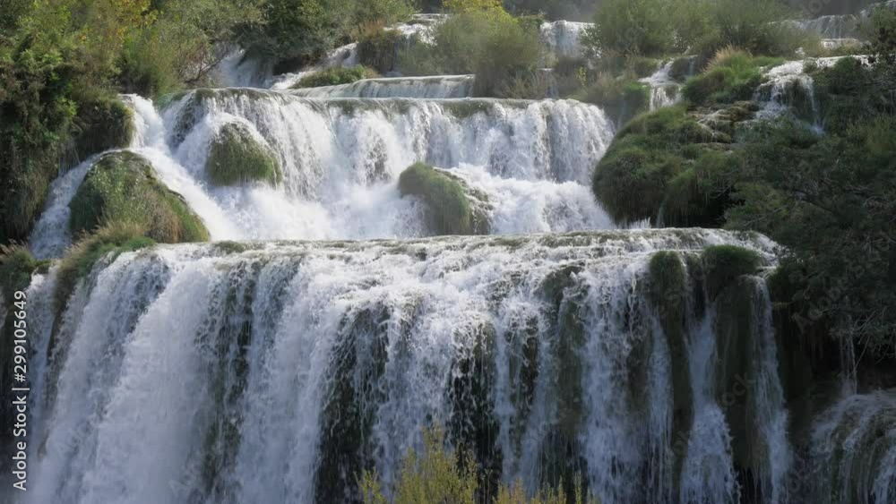 The famous waterfalls of Krka in the Croatian National Park The famous waterfalls of Krka in the Croatian National Park