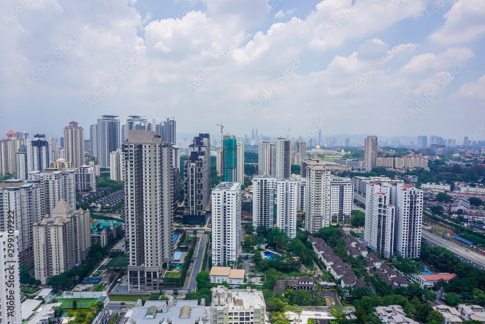 Fototapeta premium Panorama of the skyscrapers of Kuala Lumpur