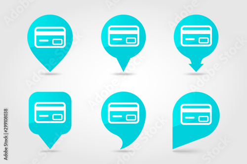 Credit card pin map icon