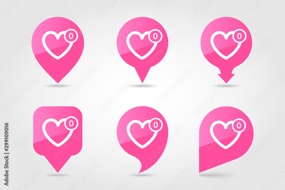 Favorites vector pin map icon Favorites vector pin map icon