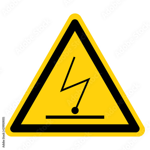 Electrostatic Charge Symbol Sign, Vector Illustration, Isolate On White Background Label. EPS10