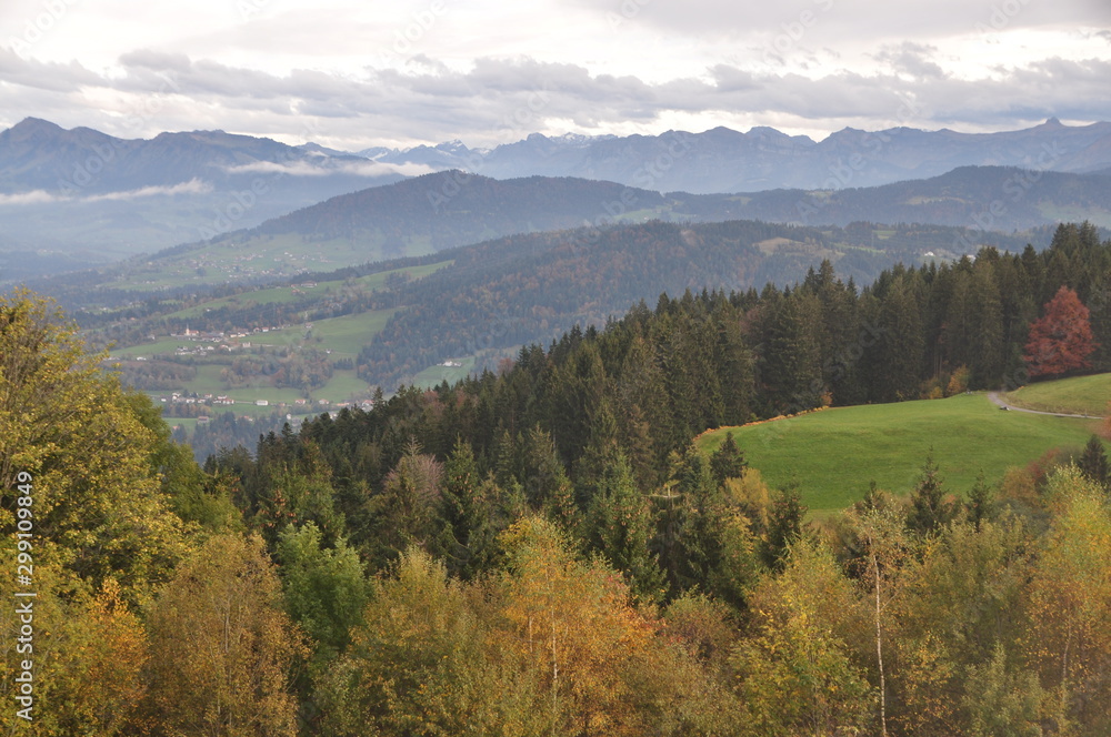 the Alps seen from the Pfänder, Voralberg, Austria