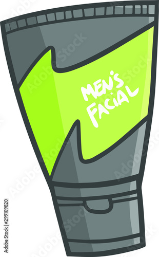 Cute and funny small black green facial cleanser for men