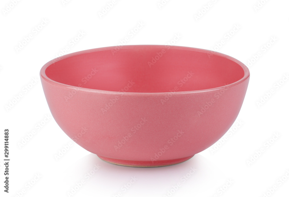 pink bowl isolated on white background pink bowl isolated on white background