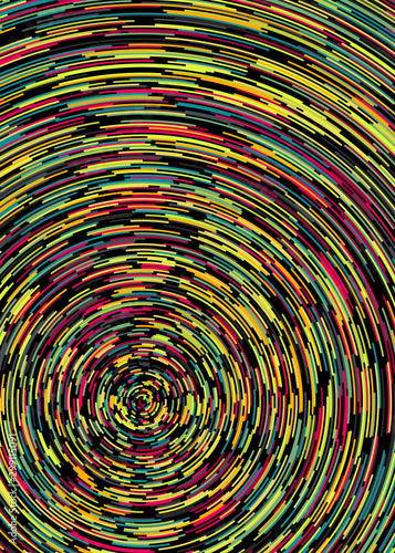 Colorful Universe Circular Distribution Computational Generative Art background illustration
