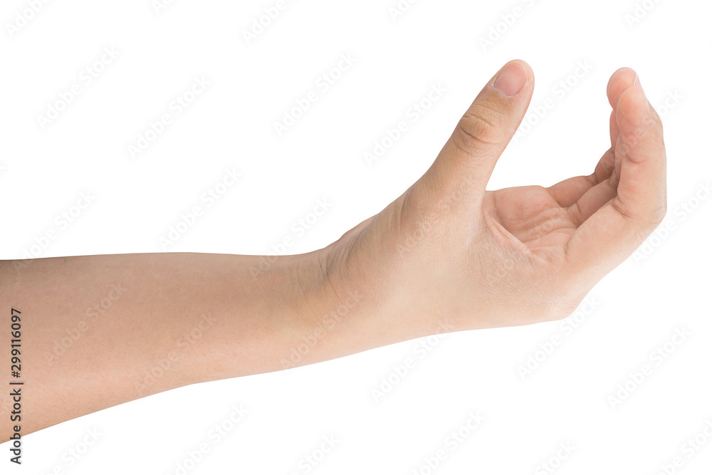 various gestures and sign of Woman's hand isolated on white background with clipping path. various gestures and sign of Woman's hand isolated on white background with clipping path.