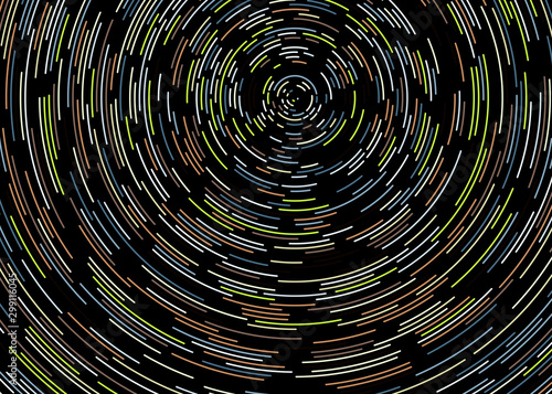 Colorful Universe Circular Distribution Computational Generative Art background illustration