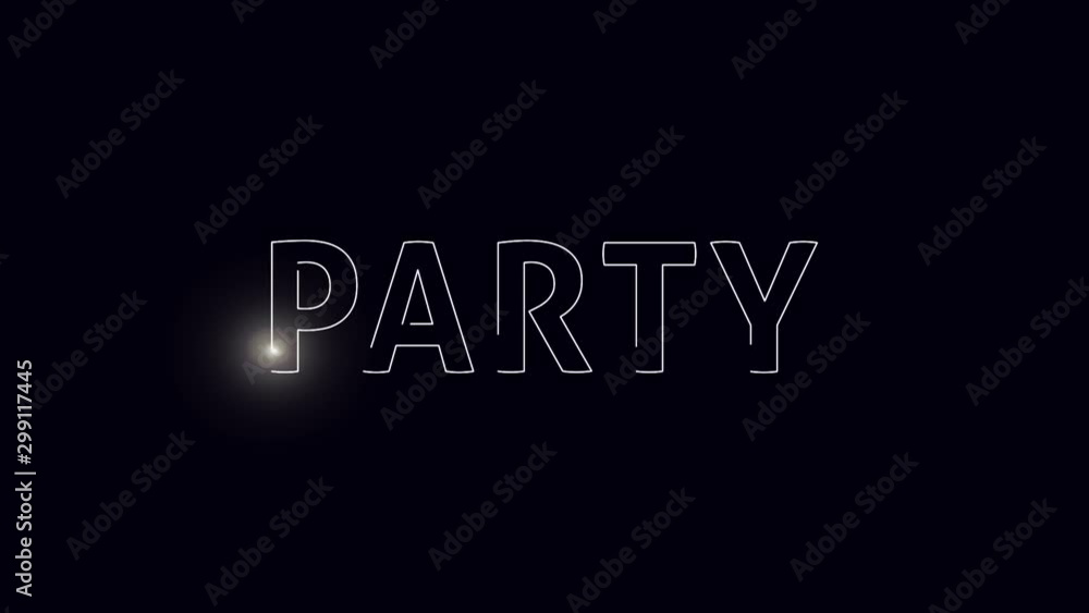 Party, kinetic typography Party, kinetic typography