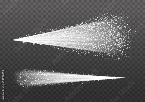 Water spray mist of atomizer