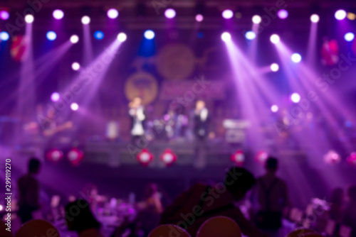 Blur stage and light concert concert background. Background image with concert crowd. Party concept