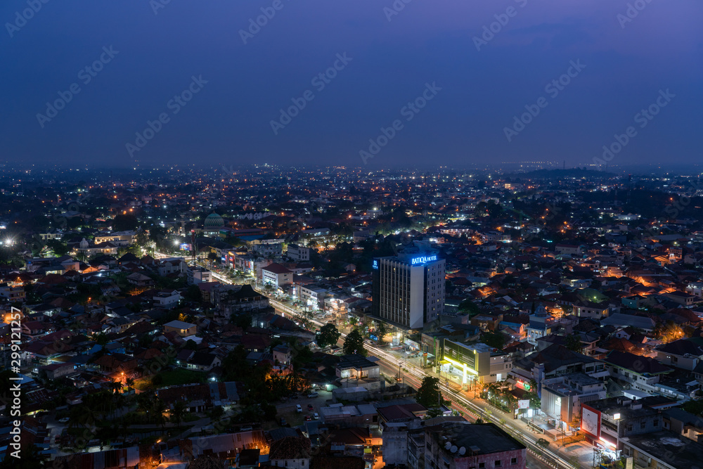 Nightscape of Palembang city, Indonesia