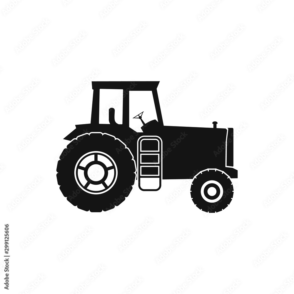 Farming Tractor Icon. Flat Style vector EPS. Farming Tractor Icon. Flat Style vector EPS.