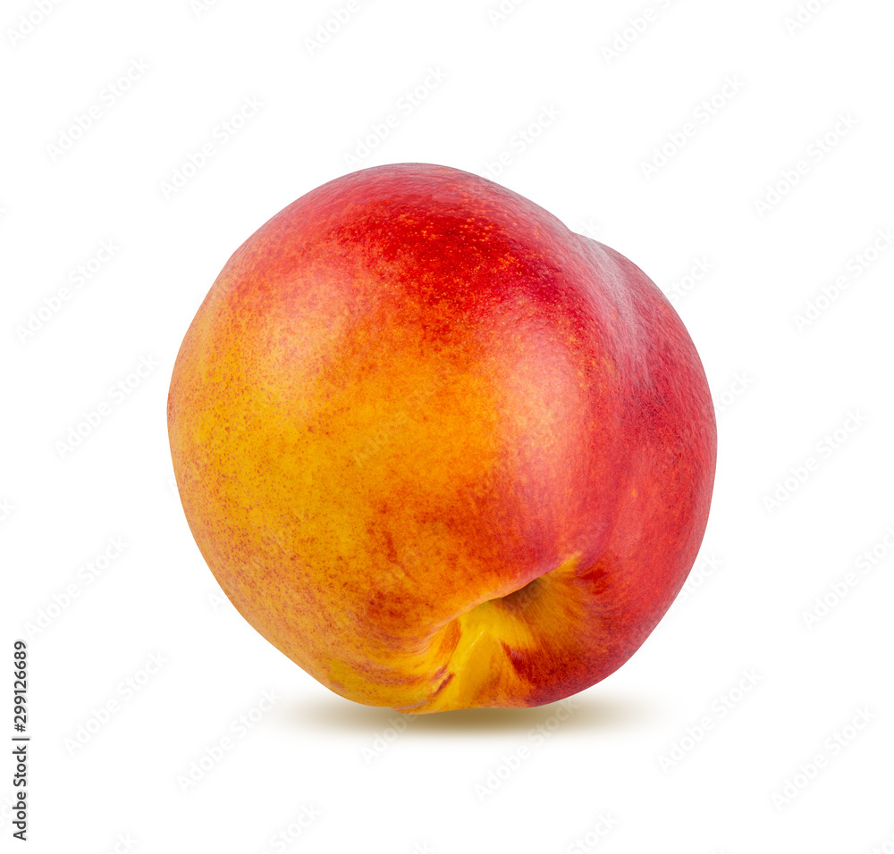 Peach isolated on white background with clipping path Peach isolated on white background with clipping path