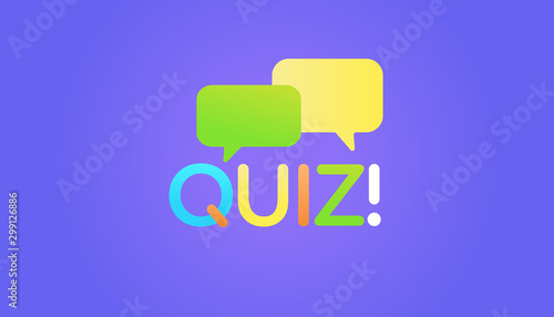 Quiz time type. Social media elements stories stickers, web, app, ui. Social media quiz. Vector illustration