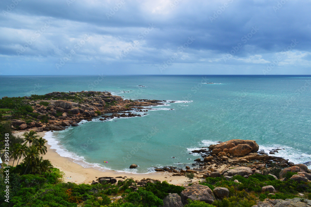 Amazing blue beach in the Australia East Coast; Bowen