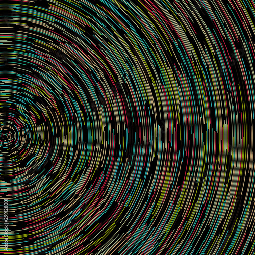 Colorful Universe Circular Distribution Computational Generative Art background illustration