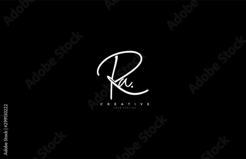 Letter Ra Logo Manual Elegant Minimalism Signature Logo Design photo