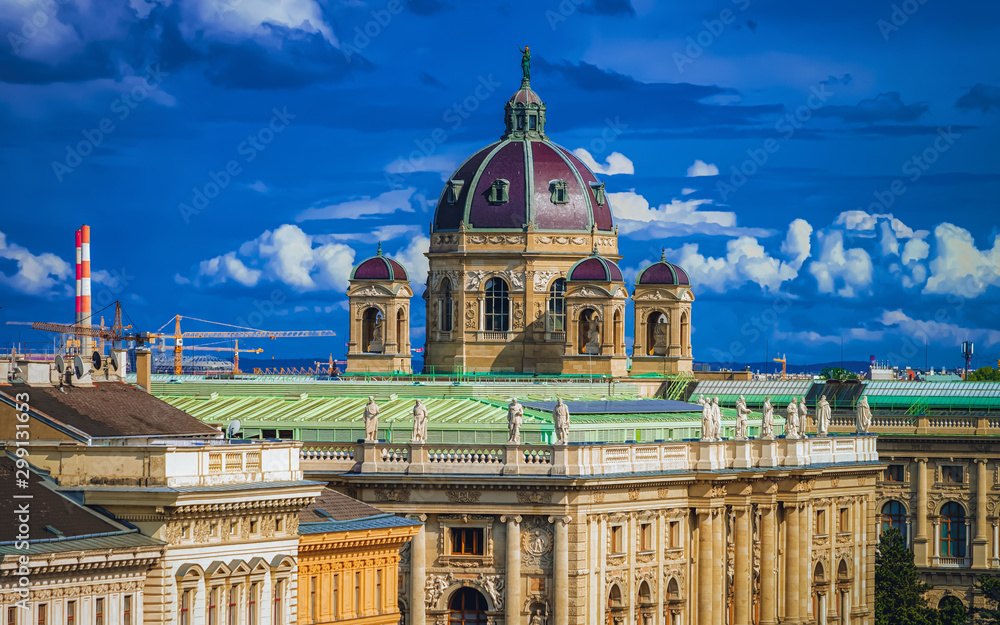 Skyline with Kunsthistorisches Museum of Art History in Vienna