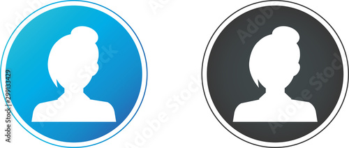 User flat avatar icon, sign, profile people symbol.Social media avatar vector graphics flat icons.Set of hand drawn Avatar profile icon (or portrait icon), including male and female .