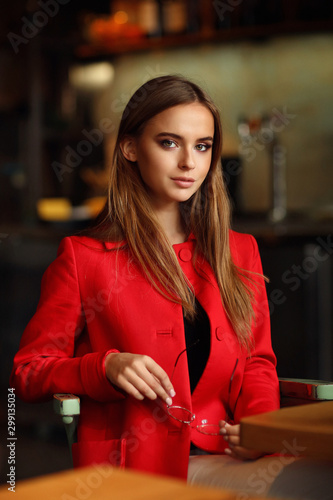 Portrait of young beautiful woman