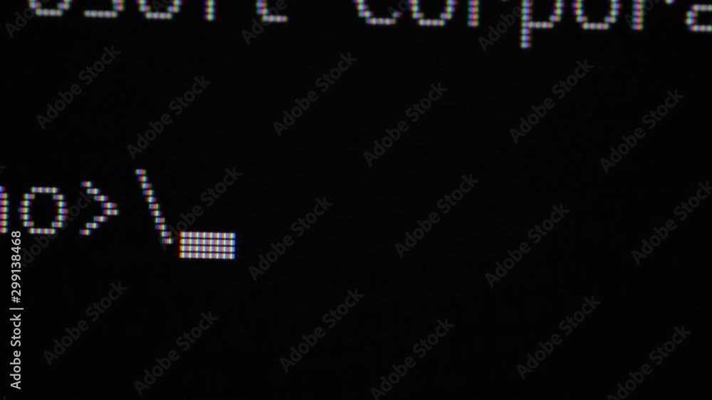 Command cmd black prompt on a computer DOS screen, showing individual