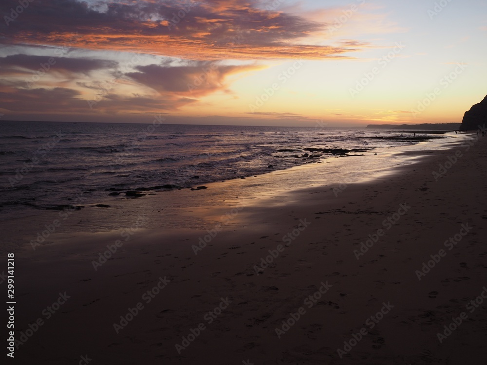 Sonnenuntergang bei Lagos, Portugal