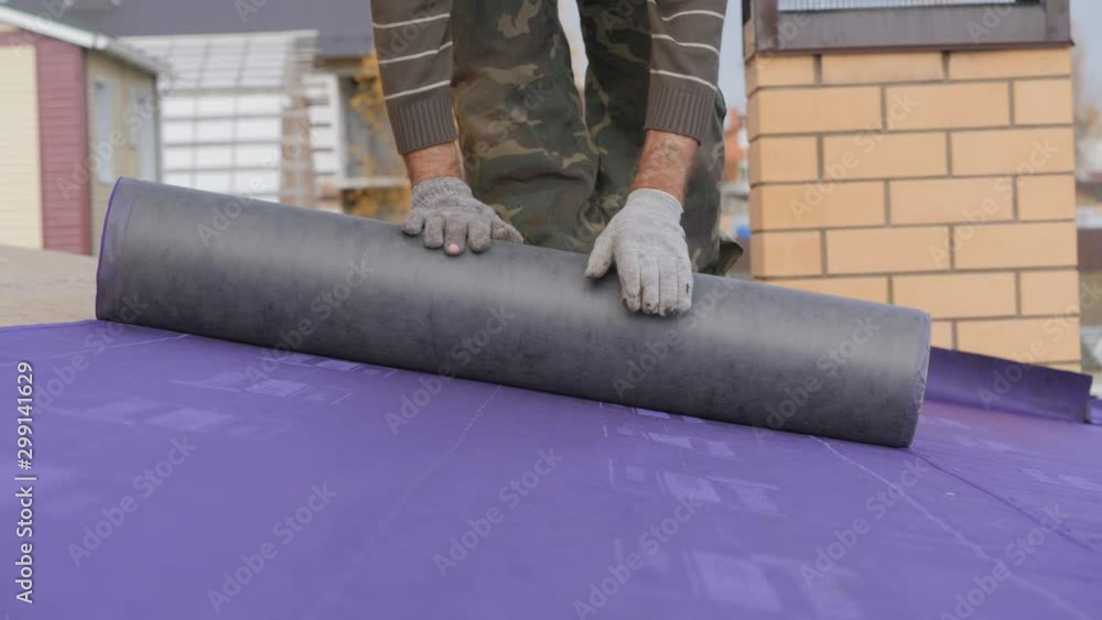 Installation of the roof base. Flooring substrate under the roof