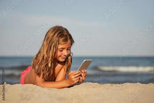 Little girl on the beach